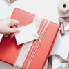 red color gift wrapping paper