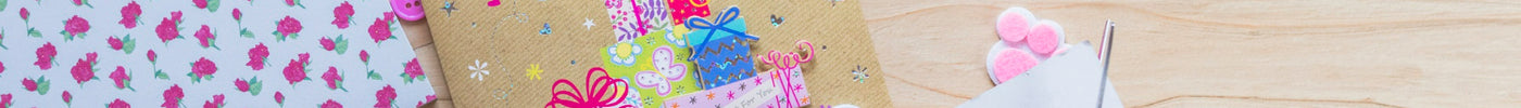 A women making hand made greeting card