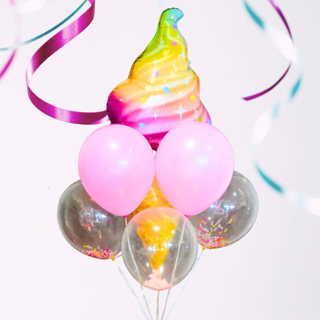 Ice cream Balloon Bouquet - Pink | باقة بالونات الآيس كريم – وردي