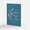 wedding greeting card with blue design and Arabic text