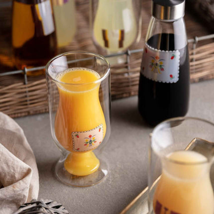 juice glass with misnad design |  طقم أكواب للعصير