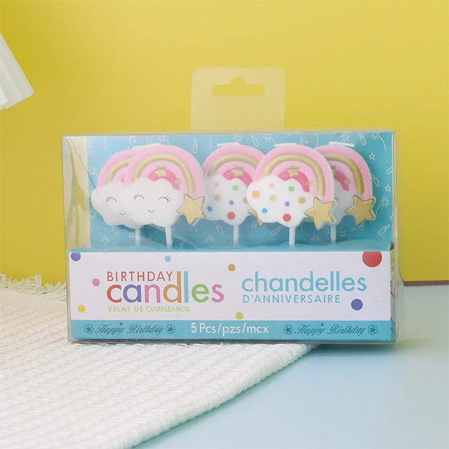 birthday candles cute cloud shape