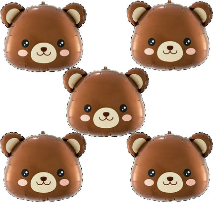 teddy bear brown balloons 