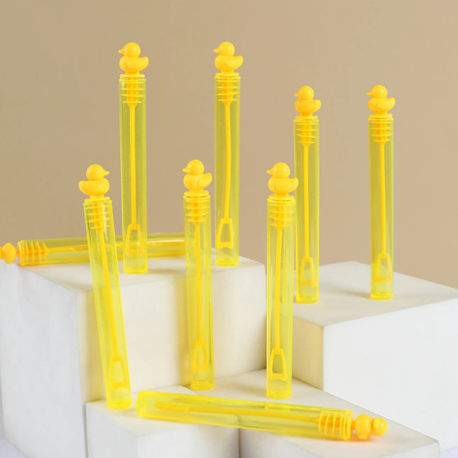 Yellow duck themed bubble bottles