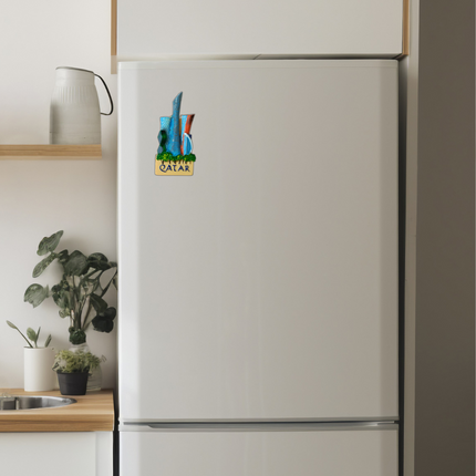 fridge magnet on a white refrigerator