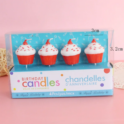 birthday candles cute cup cake shape