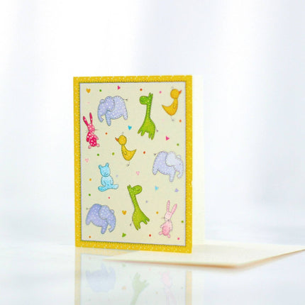 cute animal design greeting card