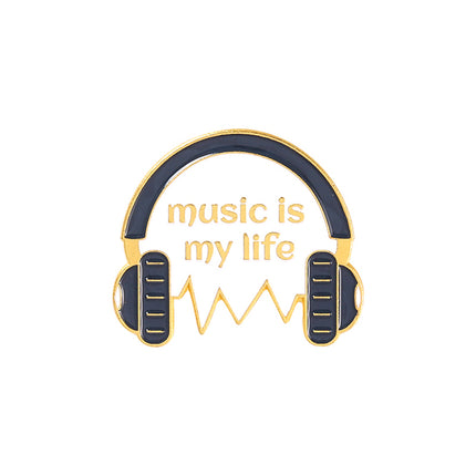 music is my life enamel pin