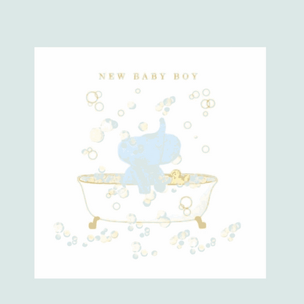 Greeting Card (New Baby Boy Elephant) - By Fatma