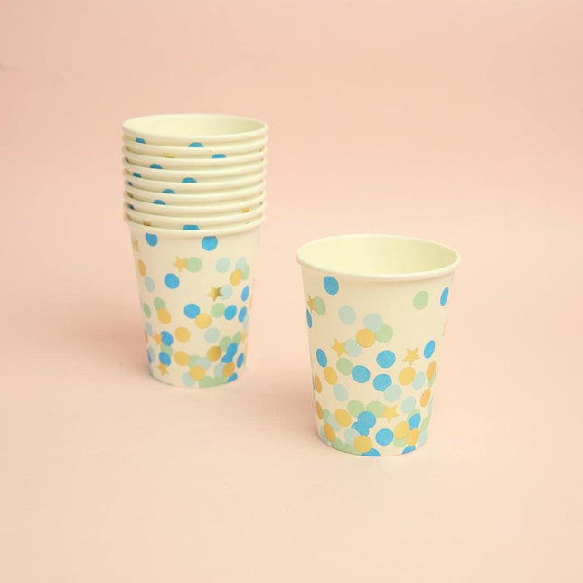 multi color dot paper cups