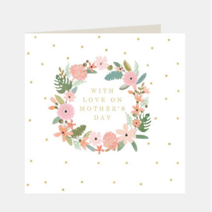 mothers day floral pattern greeting card design