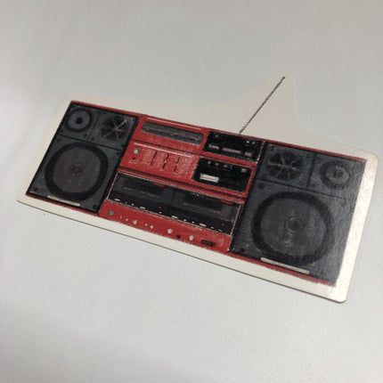 vintage radio design postcard