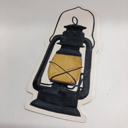 traditional lamp design post card