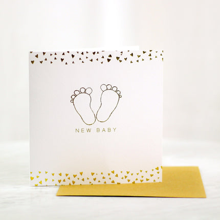 New Born Baby Feet  design greeting Card 