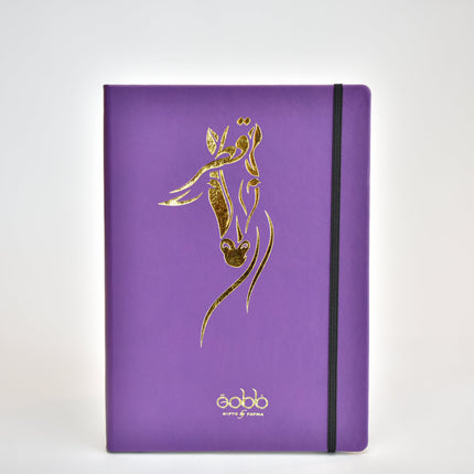 purple horse design notebook